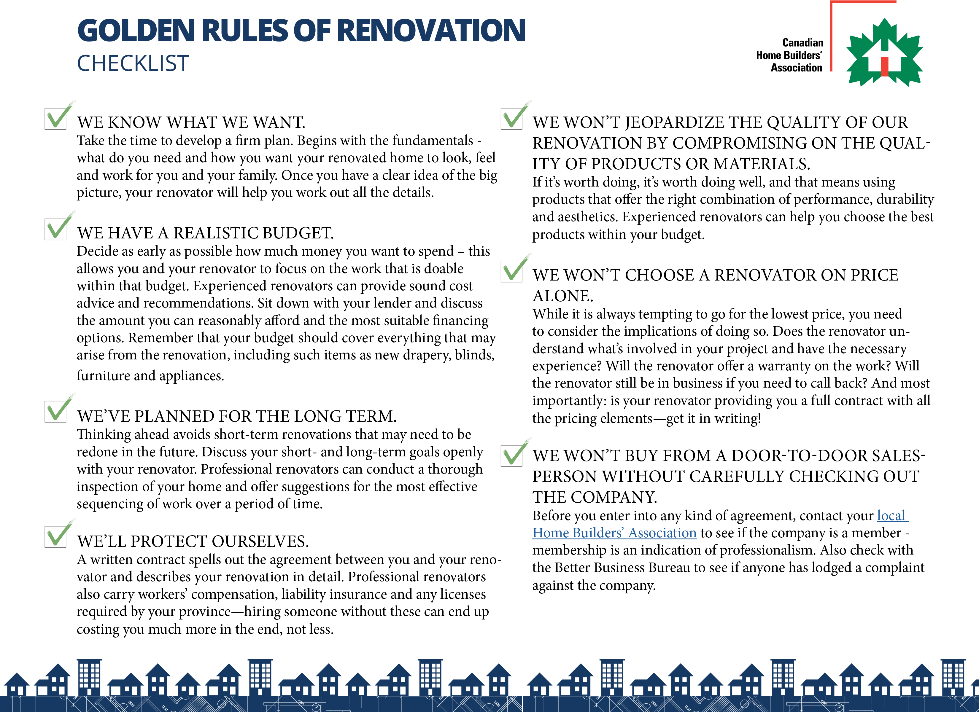 Checklist Rules Of Renovations Deb Rhodes Blog